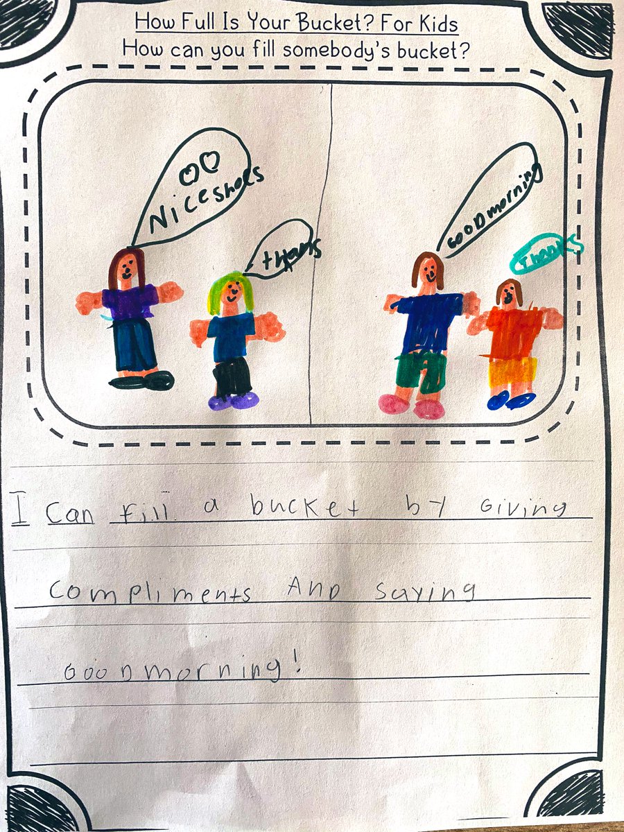 msnormoresclass's tweet photo. We have been discussing ways to express kindness, appreciation, and love to those around us. Parents, ask your kids, “How did you fill someone’s bucket today?” https://t.co/cIuillyEcf
