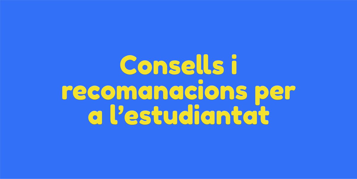 Amb el curs ja més que començat volem donar-vos una sèrie de tips per tal de poder seguir el curs sense pèrdua.