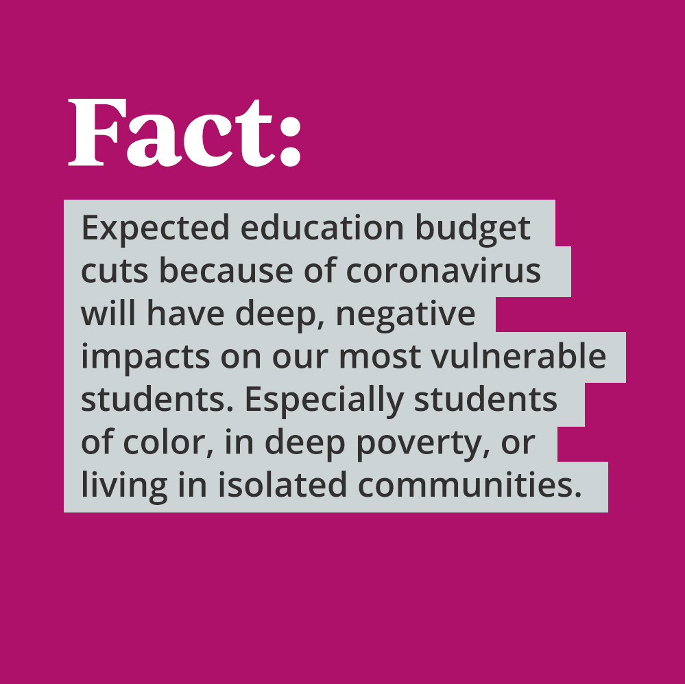 VictoriaSovick's tweet photo. California students will lose out most under drastic budget cuts, especially those who are poor or from rural areas. @realDonaldTrump to support our kids, Congress must pass stimulus that prioritizes education funding. #FundPublicSchools #AfterschoolWorks https://t.co/VyZZbfr6VV