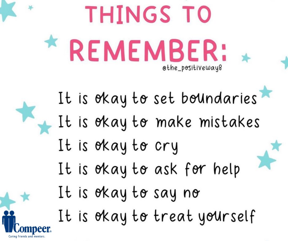 CompeerFriends's tweet image. Things to remember today and always: It is okay to...

#SuicidePreventionMonth #Compeer #MentalHealth #CheckOnYourFriends #HealingPowerofFriendship
