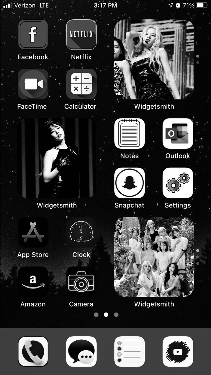JtinRizzle's tweet image. Everyone’s posting their aesthetic iPhone set ups and I wanted to share mine haha. I did it grayscale and (obviously) had to throw in some kpop in there lol. I love it!! #aesthetic #iPhoneHomeScreen #iphonesetup #kpop  #twice #x1 #트와이스 #엑스원 #케이팝