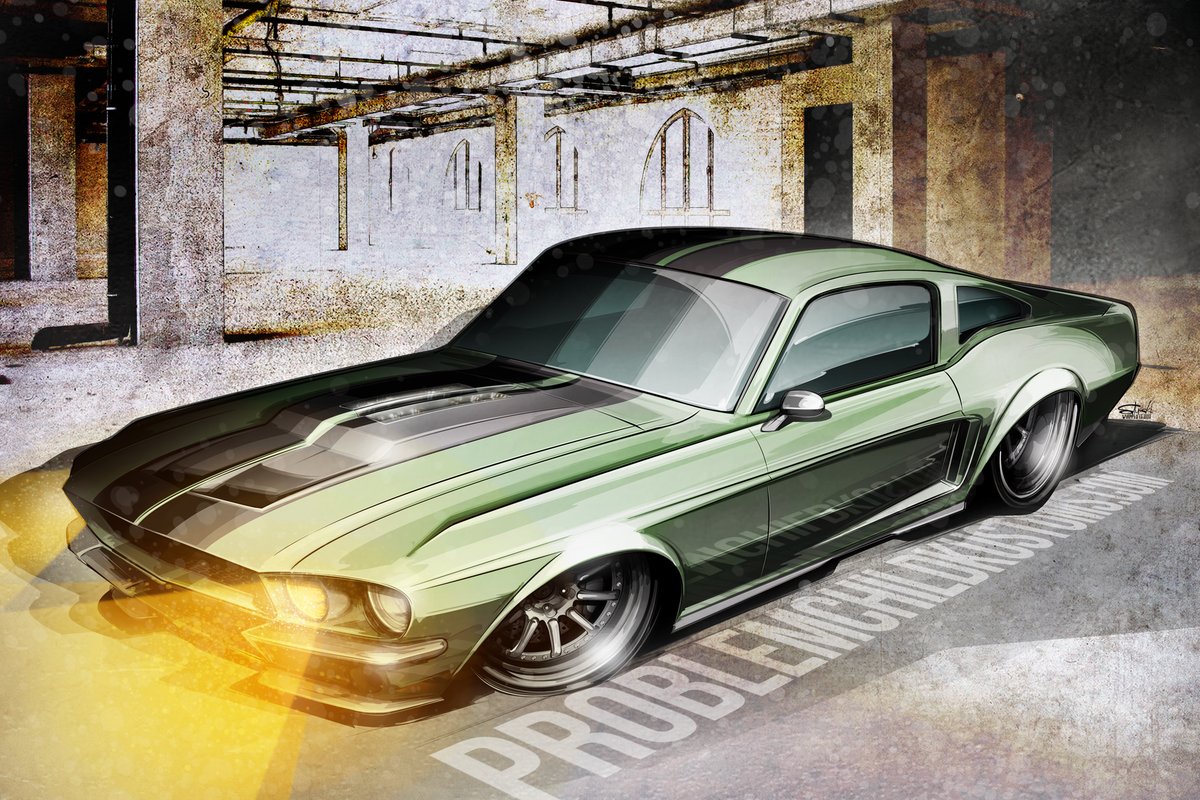 PCKStudio's tweet photo. Totally missed Mustang Monday, so let's make up #ford it (see what we did there?) with a serious bad-ass pony. #illustration #cars #Mustang https://t.co/a2ZybKvqFs