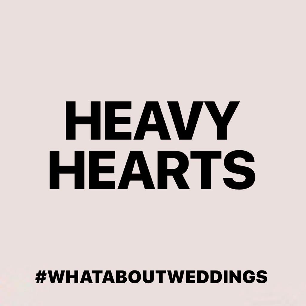What an awful, heartbreaking day. 💔The reduction to 15 for up to 6 months is a real blow. It’s not over, we’re here to stay and it’s time to be vocal. Share your stories. Retweet. Write to your MPs. #whataboutweddings