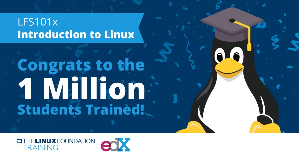 NEWS: Free Intro to Linux Course from @linuxfoundation and @edXOnline Surpasses One Million Enrollments: bit.ly/3mE7Rmp #learnlinux #opensource #linux #ittraining #itcareers