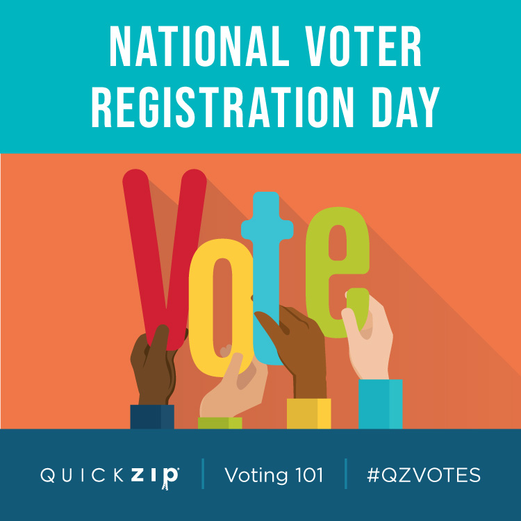 HAPPY REGISTRATION DAY!
Here's your one stop shop for everything you need to know about registering. ow.ly/QAZW50ByhYS
#vote #QZvotes #NationalVoterRegistrationDay