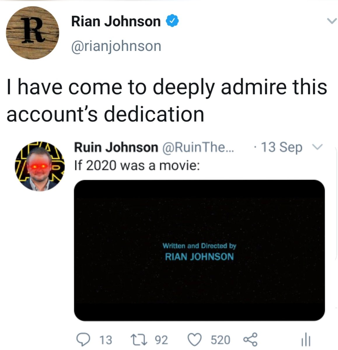 RuinTheManbaby's tweet image. Well that certainly subverted my expectations.