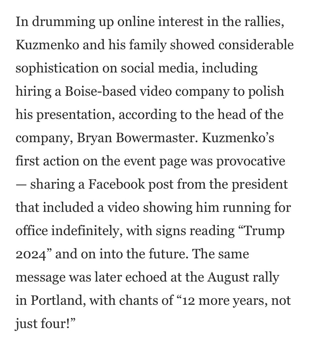The former Soviet family who organized the extremely divisive Portland event - which inflamed American divisions, and caused weeks of controversy and the death of an American - showed “considerable sophistication,” in doing so.CAN OUR MEDIA PLEASE START TALKING ABOUT THIS NOW?!