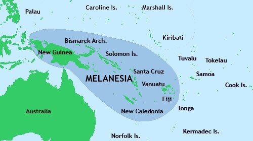#135: Melanesia (Part 1)Melanesia is a chain of over 2000 islands in the Pacific. Melanesia literally means black islands. Inhabitants first came to Melanesia around 70,000 years ago.