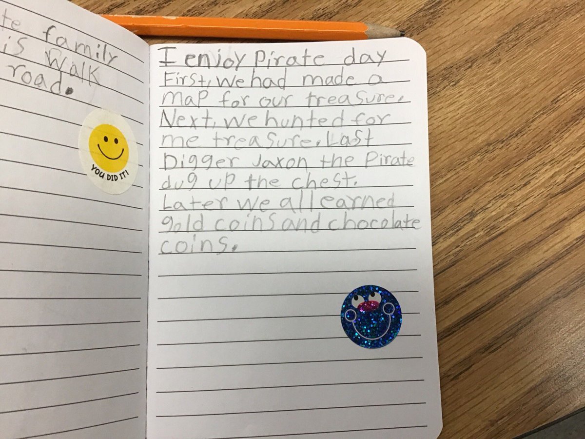 fknutson12's tweet photo. Remembering Pirate Day #happybooks #writerswrite @OrmondBeachElem #VCStlap https://t.co/d3KBALoUHG