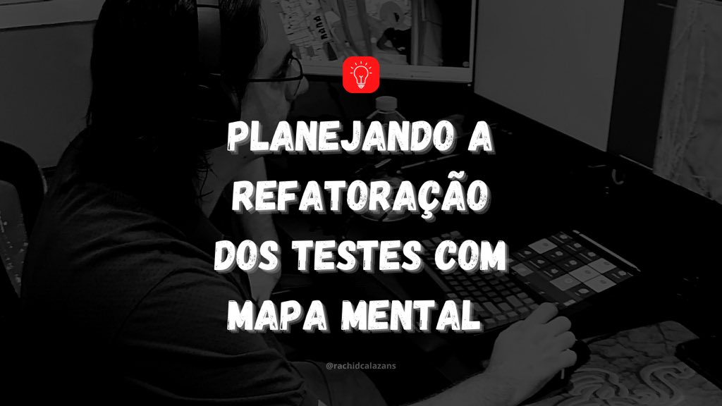 rachidcalazans's tweet photo. Fala champs, beleza!
Nesse vídeo falo sobre como planejo a refatoração dos testes com Mapa Mental
Link para acesso: https://t.co/2Qjwkk4GT4
Espero que gostem
Valeeeeeeeu
#developments #programador #programadorphp #programadorjava #sistemasdeinformação https://t.co/bW9Yt7NcGj
