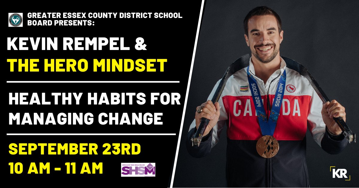 A special on-line presentation for #GECDSB secondary students with Olympic medalist Kevin Rempel - Wed. Sept. 23 10-11:00 a.m. - more information and live link here - bit.ly/2RQ9r6y