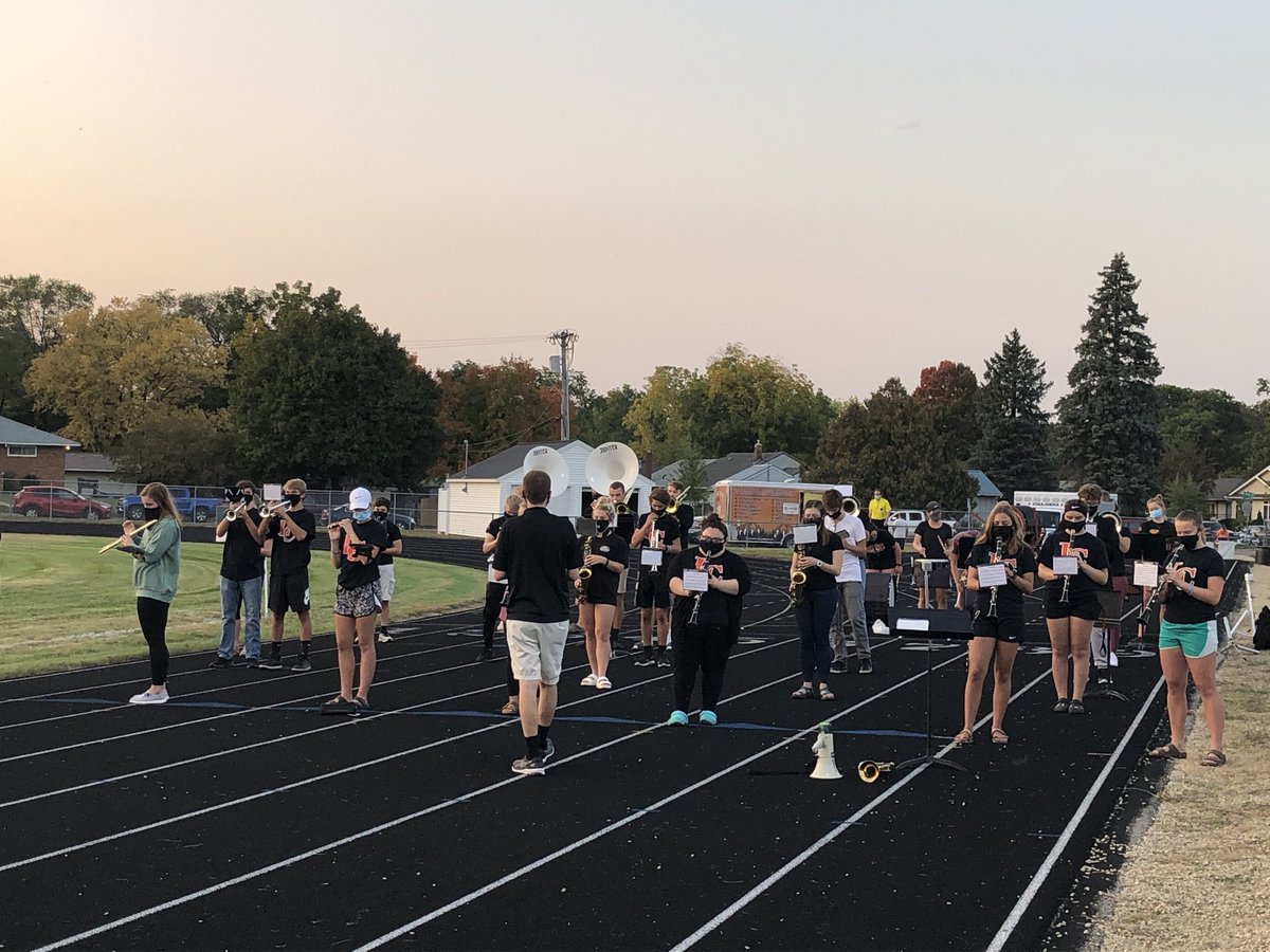 Pepband making their debut at Girls Soccer tonight!  Thank you Mr. Stashek and PB members!