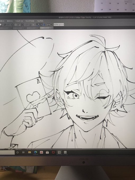 今日中に描けるかわからんけど❤️描いてるよってやつ 