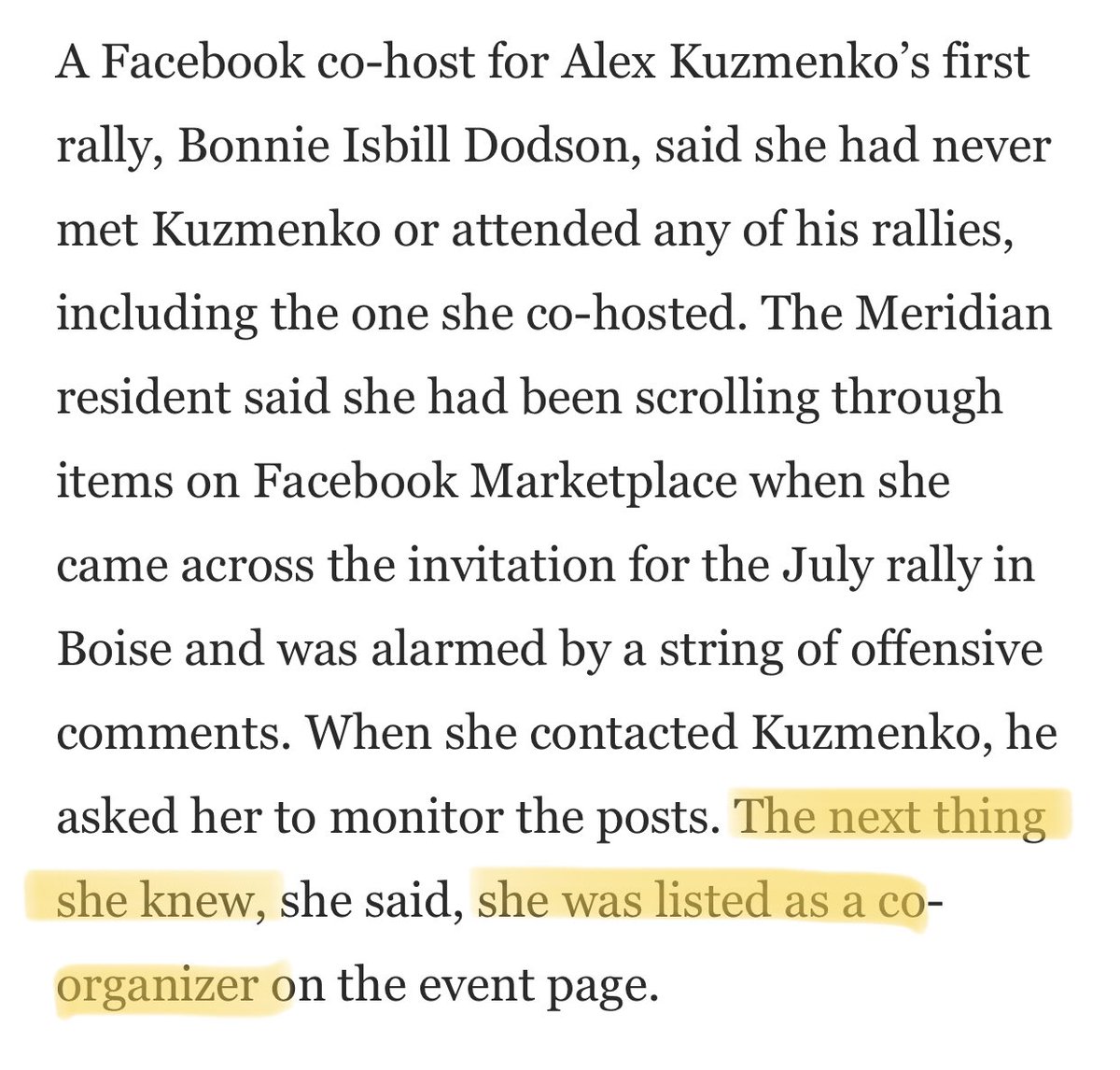 THIS  is EXACTLY the kind of behavior that our media is supposed to be warning people to look out for on FACEBOOK - because it is EXACTLY what happened in 2016.None of the people on the FACEBOOK GROUP knew this guy personally.