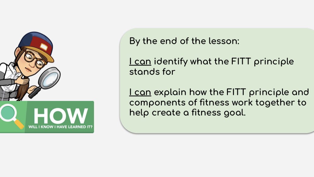 smsandino's tweet image. First &amp;amp; foremost, I’d like to give a 📢 to @LynnHefele (🧠 bites videos), @JoeyFeith (FITT 🖼) &amp;amp; @HHSPrevention (guidelines 🖼). 

🚨REALITY ✔️🚨While tying in FITT &amp;amp; the components of fitness today I got MAJOR 🚩from my ss. Need to reteach the components #physed #HPEatHome