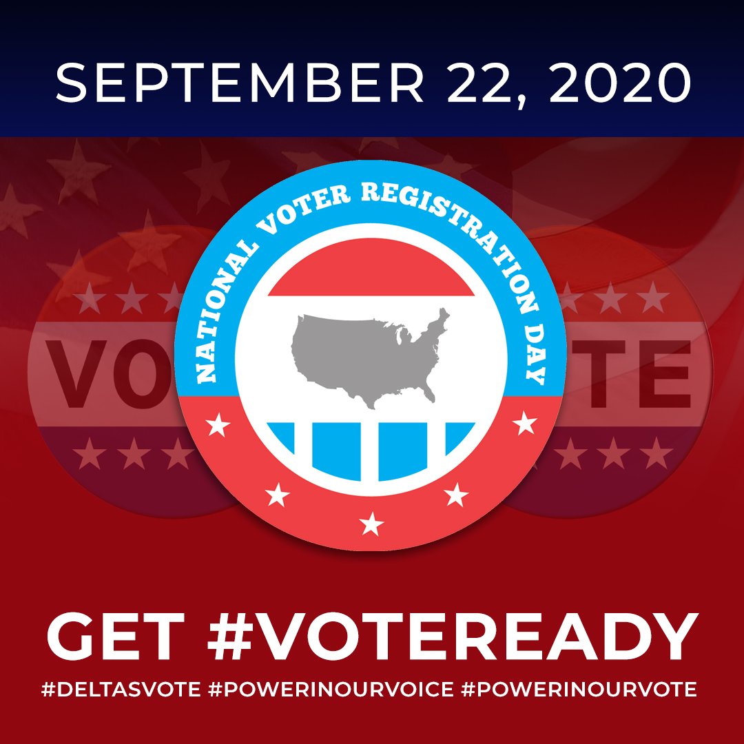 It's National Voter Registration Day! As one of the most important elections in our lifetime we must make sure our communities are not only registered to vote but are well educated on the issues impacting us most. We have to vote like our lives depend on it, because they do!