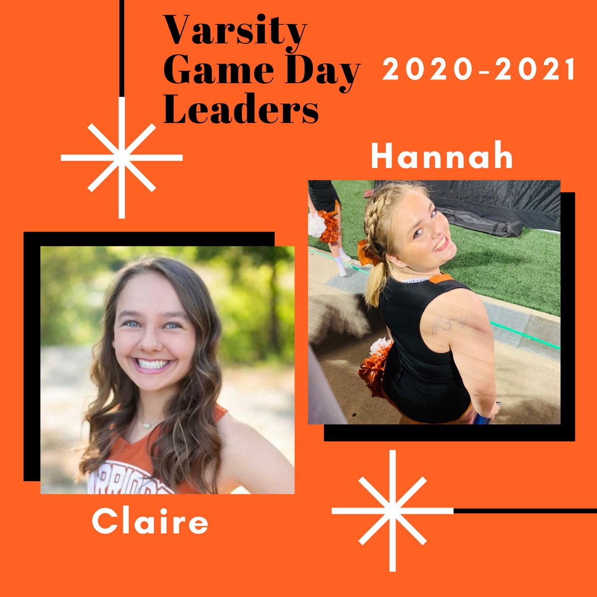 westwoodhscheer's tweet photo. Congratulations to our Varsity and JV Game Day Leaders for the 2020-21 cheer season! 🧡 https://t.co/nhcFHIJ9Yz