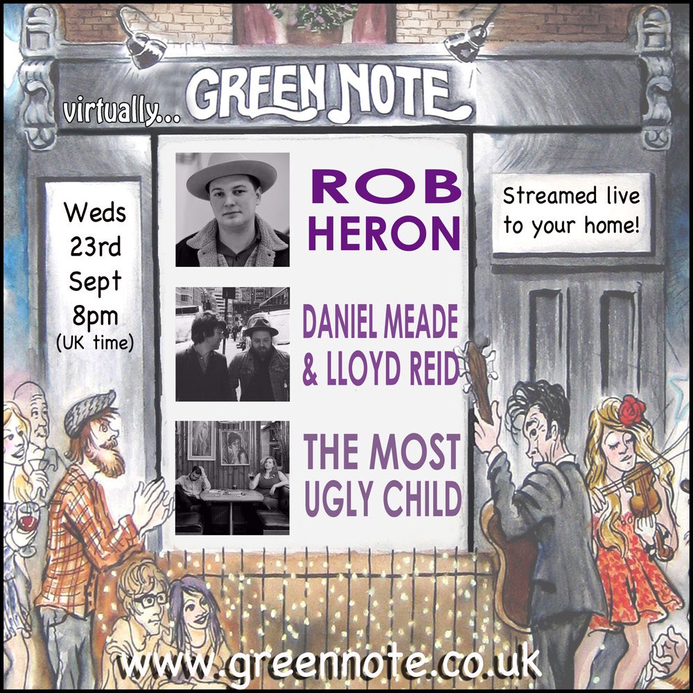GreenNote's tweet photo. Two fantastic #VirtuallyGreenNote shows happening this week! Tune in Weds &amp; Fri, 8pm for great music &amp; chats  🎶❤️ https://t.co/5Yz8qllwvL 💥@RobHeronTeaPad @dmeademusic @LloydyReid @mostuglychild @GittaDeRidder @NedRobertsMusic @corcoran_rob https://t.co/mIisiecdLe