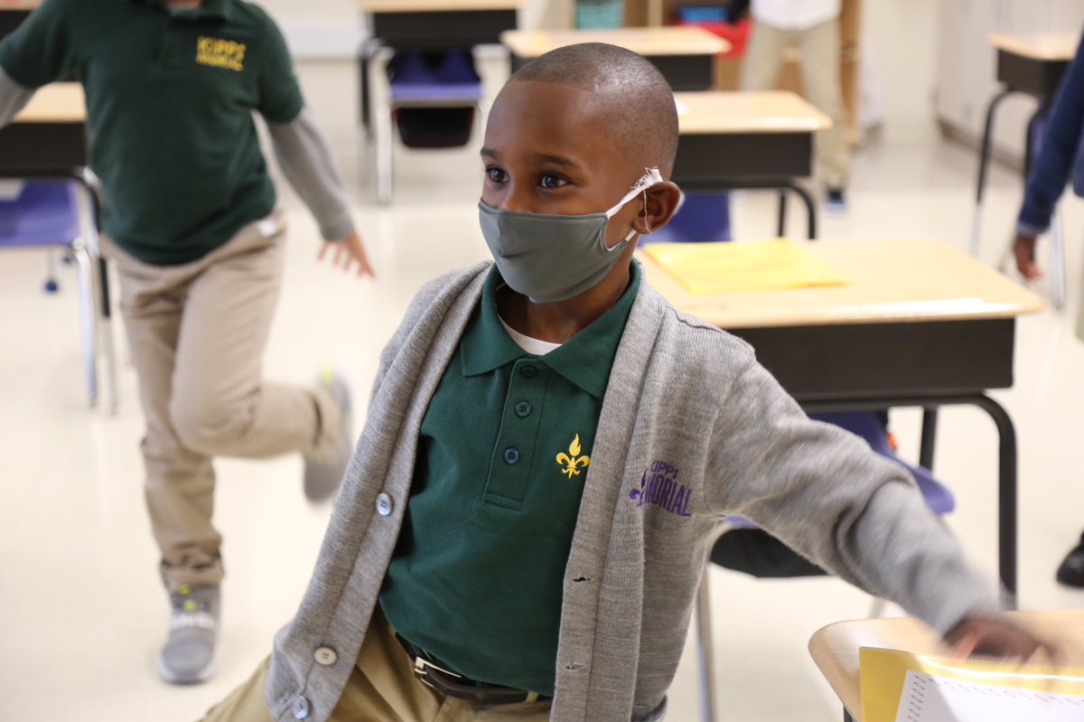 KIPPNO's tweet photo. More excitement today as #KIPPMorial & #KIPPEast welcomed back scholars to a fun & engaging day of learning! Providing clean & safe schools is our top priority and we are thrilled to see our #KIPPsters back enjoying in-person instruction! 💛💙 https://t.co/2IHw1vEOFI