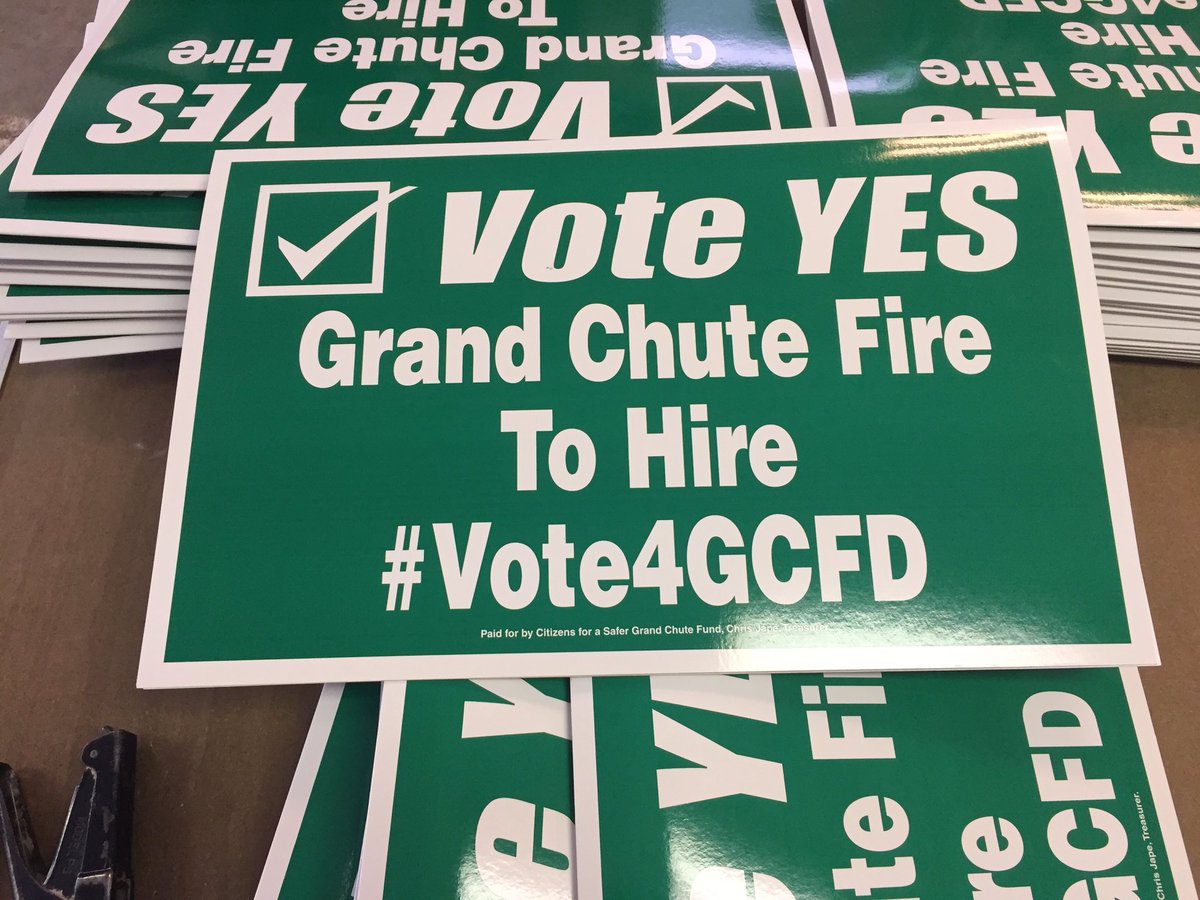 Vote4GCFD's tweet image. Yard signs are in! DM us if you or a family member would like to show support for the upcoming referendum and we’ll get you hooked up 👍🏻 #Vote4GCFD