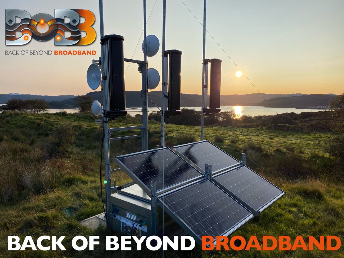 Our relay site for an #Aquaculture client who has multiple sites around this wee west coast #island in #Scotland Using reliable and rock solid #renewableenergy to power the #fibre fast #FixedWireless relay site 24/7/365. True #Wirelessinthewilderness from #BackofBeyondBroadband