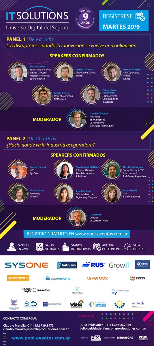 ¡SE VIENE! IT Solutions Edición Virtual 2020. Un evento 100% online. Mira los speaker del 1er día. NO TE LO PIERDAS 
Registración sin cargo : itsolutions.pool-eventos.com.ar 
pool-eventos.com.ar 
<a href="/RevEstrategas/">Revista Estrategas</a>  <a href="/Expoestrategas/">Expoestrategas</a>  <a href="/GBarbeito/">Gabriela Barbeito</a>