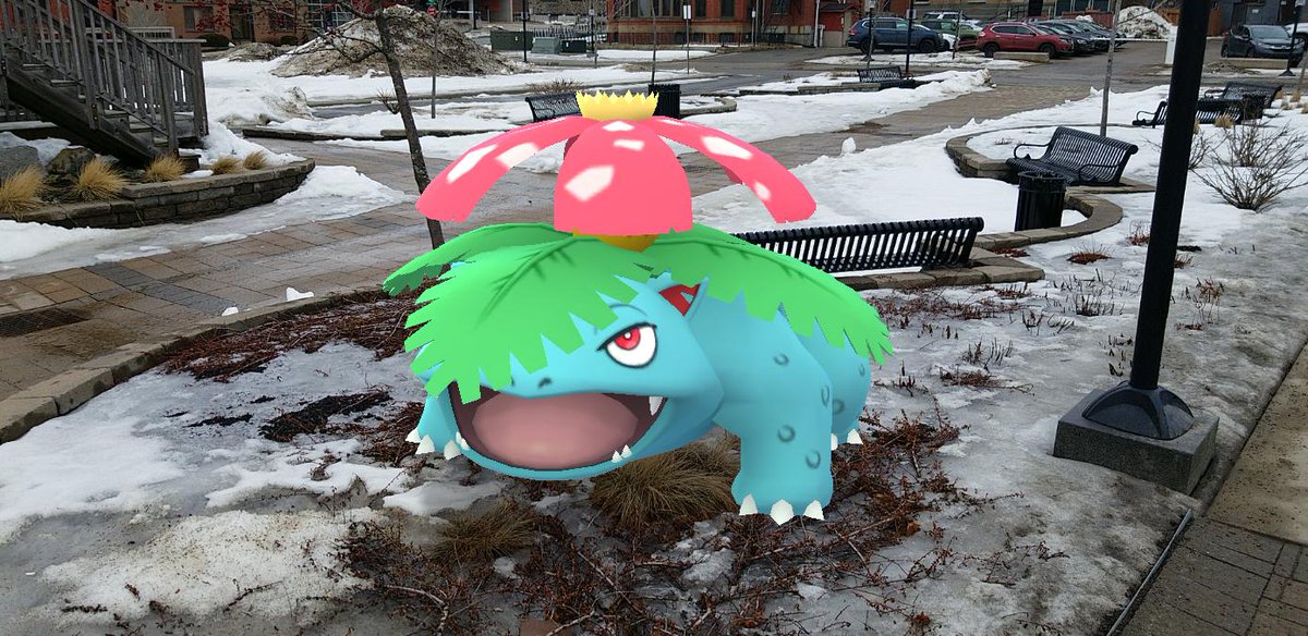 Sprout the  #Venusaur and I began our  #GOSnapshot series back around the end of February this year, when I first learned of the double-tap for a second animation feature. I like how he stands (partially) upright in his second animation. #PokemonGO  #PokemonGOARplus  #PokemonGOBuddy