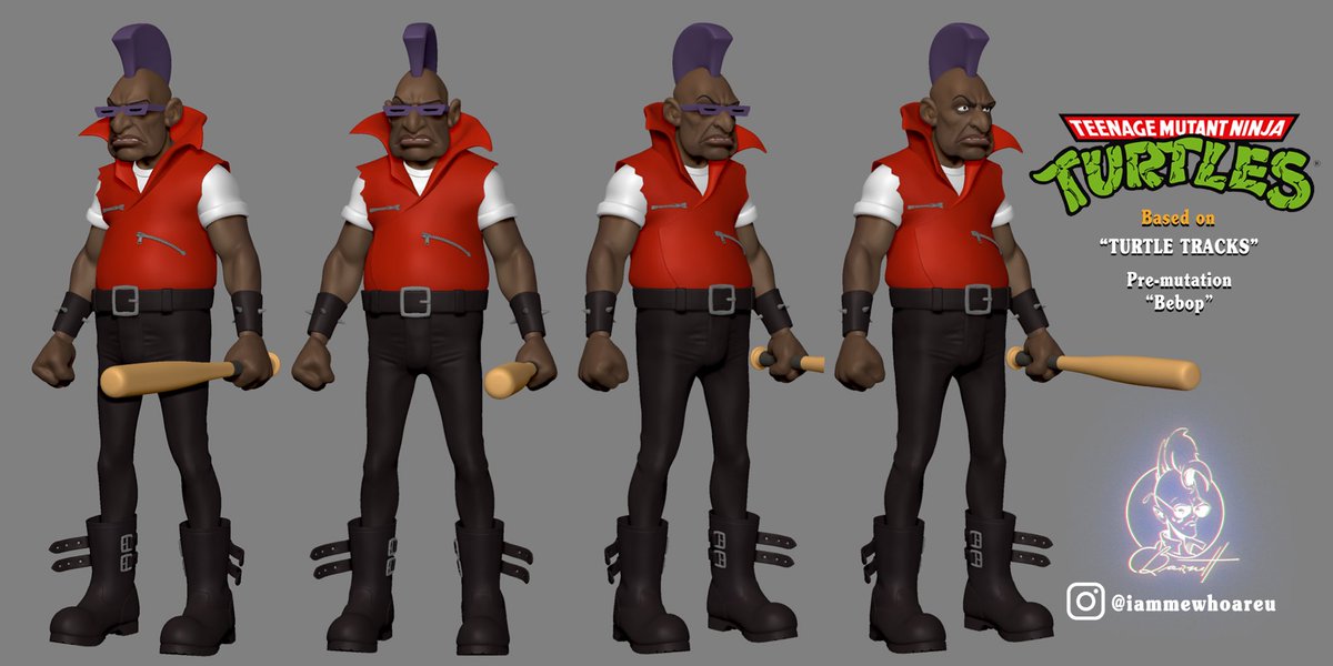 Decided to try Twitter again. First in a series of character work done for a pitch last year. #TMNT #zbrush #charactersheet