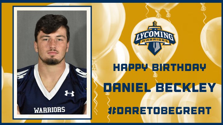 A Warrior Birthday shoutout to Defensive End <a href="/_GloBoyDan/">Daniel Beckley</a> #ALC #LycoFB