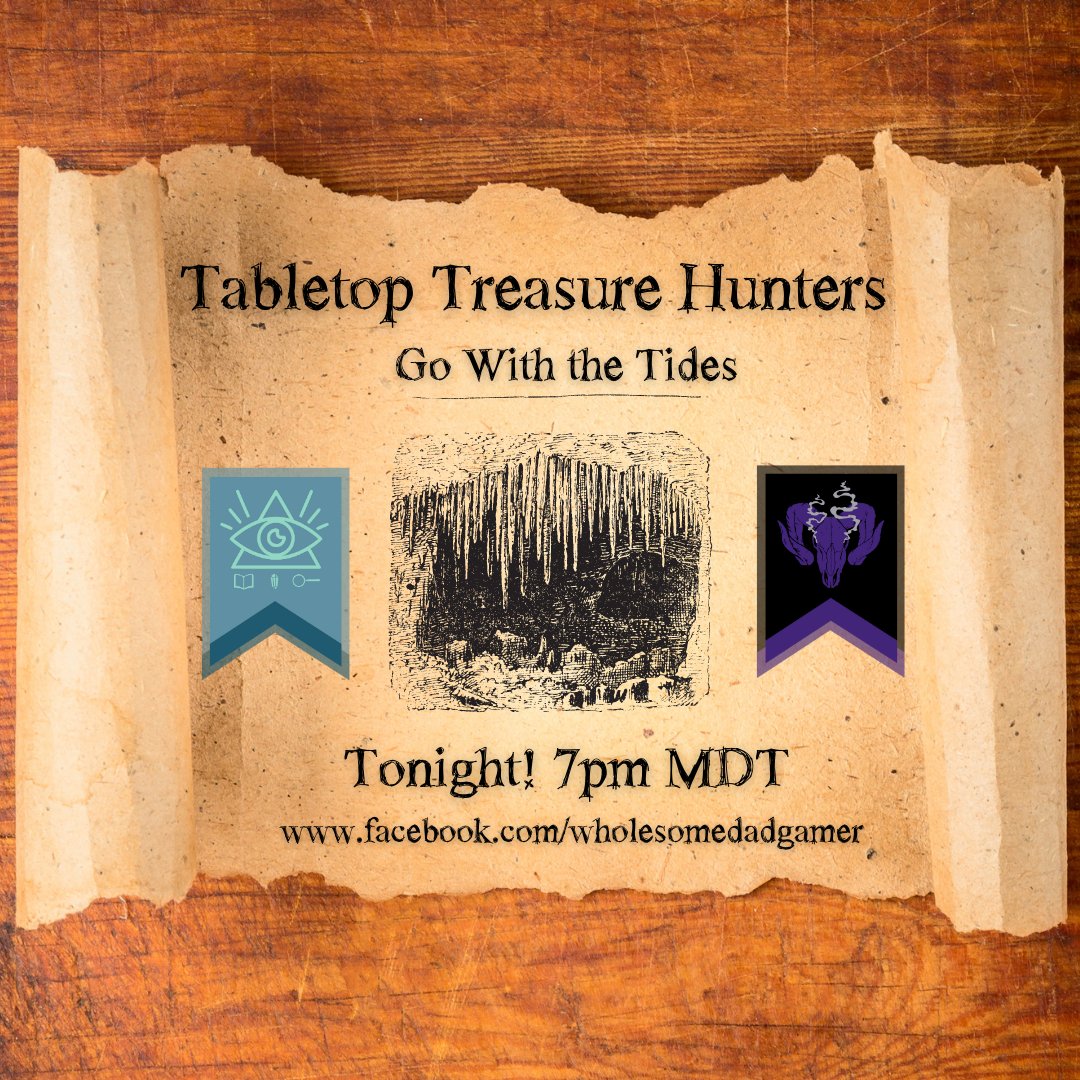 OfDiceNDames's tweet photo. Catch WinchesterDaeva💀 TONIGHT on Tabletop Treasure Hunters as they explore a sea cave, searching for treasure and racing against the tides! 🌊

https://t.co/ABRh4aoojc

#ttrpg #facebookgaming #pathfinder2e https://t.co/432FymeGAS