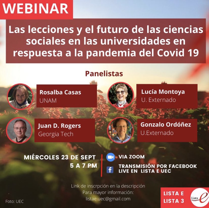 AnaM_Arango's tweet photo. Mañana tenemos un webinar de lujo. Cierre de campaña de @ListaeUec al Consejo Directivo de @UExternado inscripciones aquí: https://t.co/ysbuGtMIJG https://t.co/wUzXGzQRoB