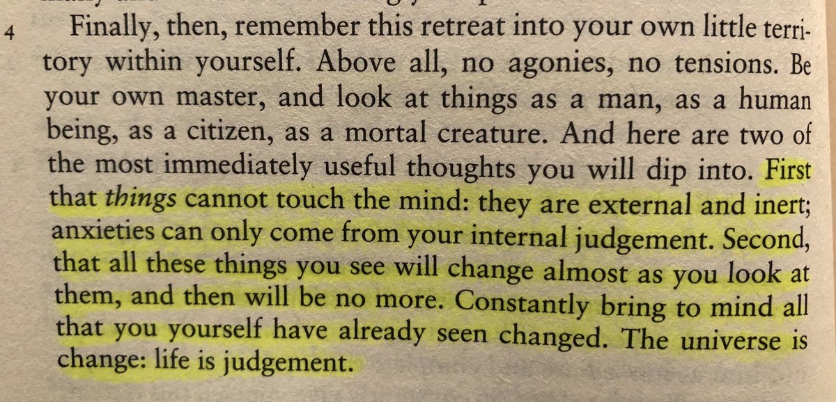 The universe is change: life is judgement.14/n