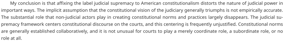 The establishment and contestation of constitutional understandings has never been limited to the courts.