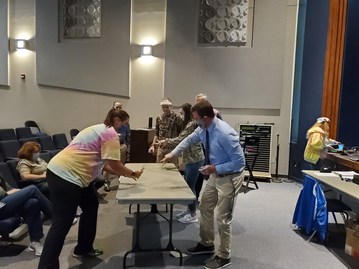 SDHS_Stewart's tweet photo. Fun and House games during PD today @StDominicHS. Caritas and Temperentia just earned 2 more points each for winning the Teacher House challenges. https://t.co/8PVlPJfCP5