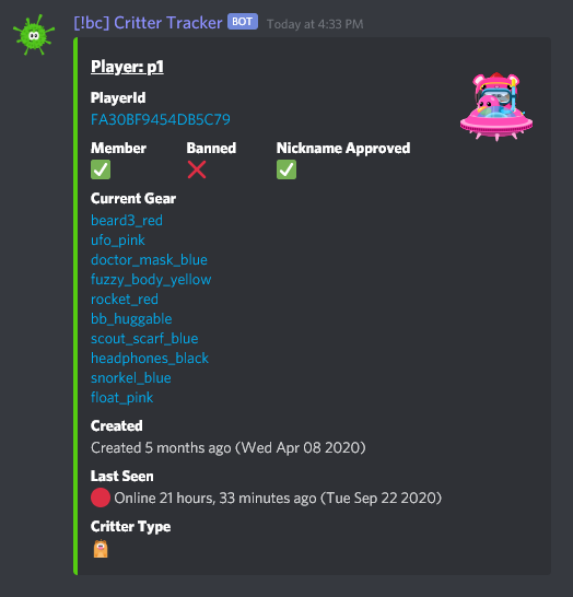 BoxCuttersBC's tweet photo. Thanks to the Modding Community we have a functioning lookup bot! You can look up rooms, items, and critters on our server now. #BoxCuttersBC #BoxCritters #Tracker #ItemLookup #CritterLookup https://t.co/I2eXrfGwWj