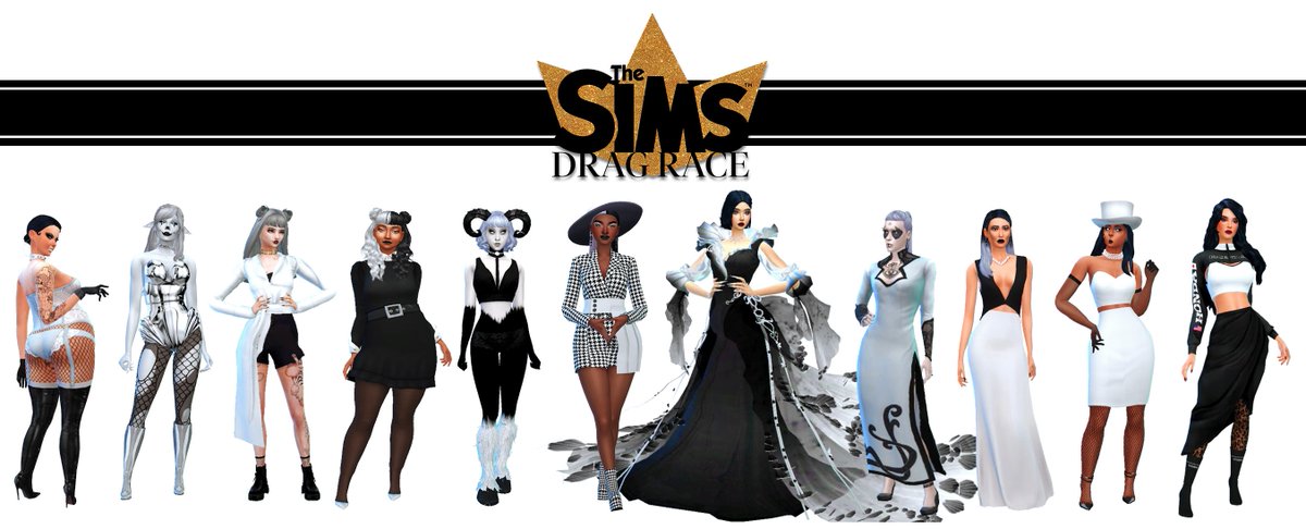 thesimsdragrace's tweet photo. The Sim Drag Race: Season 1 👑 (23/08~21/09/20) https://t.co/7lWjvxDuum