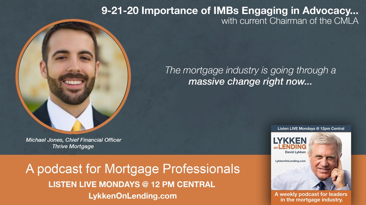 DavidLykken's tweet image. At the end of the day, we all want to make sure our voices are heard... and the Community Mortgage Lenders of America deal with people in Washington writing policy...

Full interview from Lykken on Lending: ed.gr/cuvhr
#mortgagelenders #cmla #mortgagebrokers #toplos