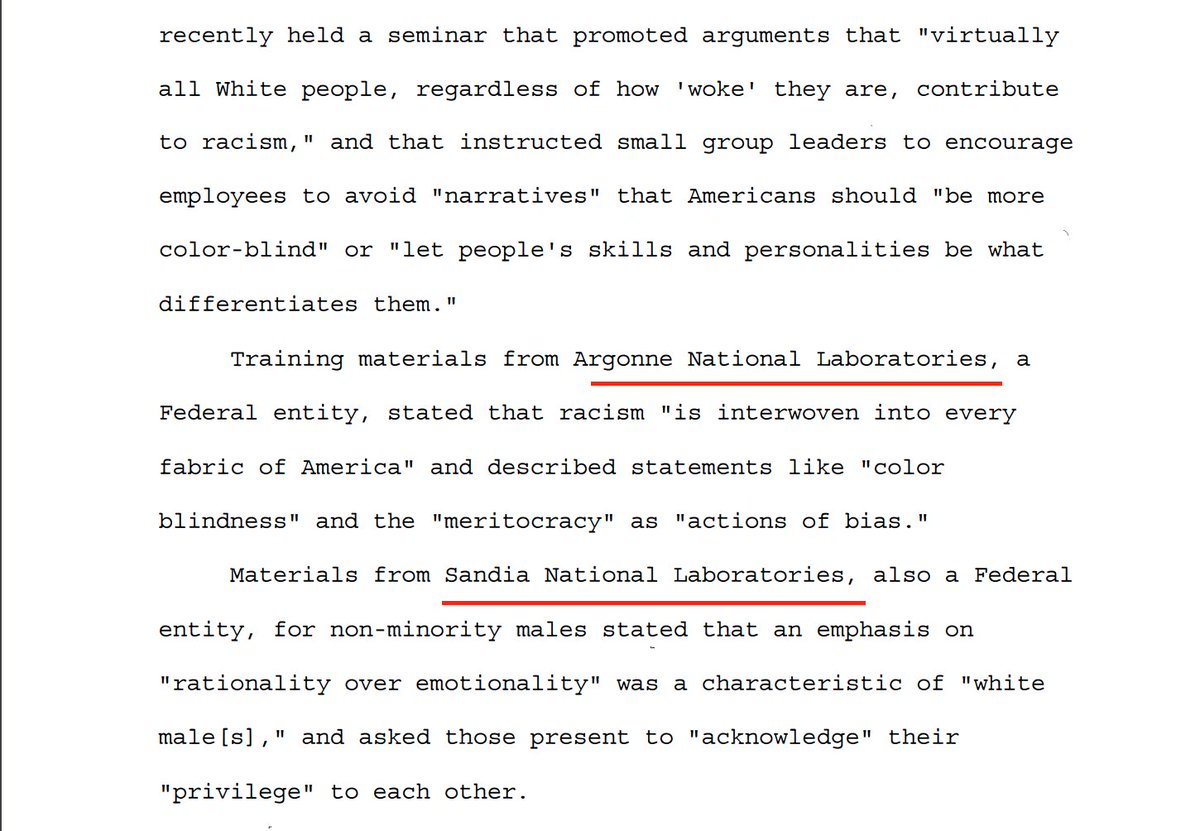 The President writes that the "malign ideology" of critical race theory "is now migrating from the fringes of American society and threatens to infect core institutions of country." He cites my original reporting on the Treasury Department, Argonne National Labs, and Sandia Labs.