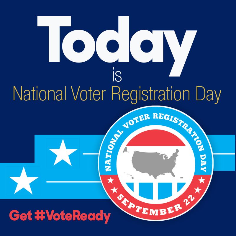 Don't forget to take some time to register to vote today. It only takes a few minutes. 🇺🇸 #VoteReady https://t.co/QngGYr83WR