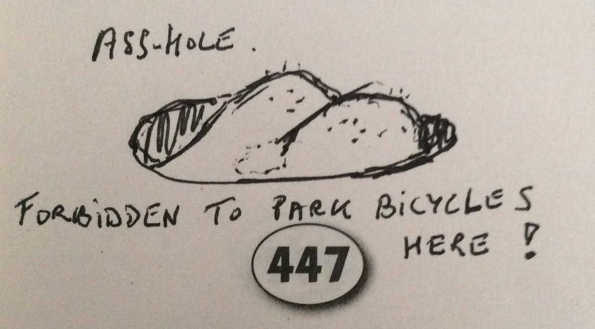 raburcke's tweet photo. The Holes by Reggie.
Installment number 2
Ass-hole - Forbidden to Park Bicycles Here!
#cartoonart #humorous #copyright_Reggie #TheHoles https://t.co/oBOcz7pYTb