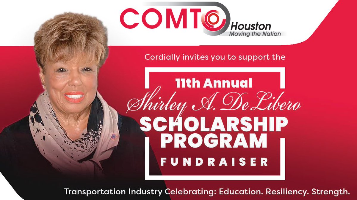 COMTOHouston's tweet photo. The Shirley A. DeLibero Scholarship &amp; Fundraiser, 
11th Annual - Virtual event to be held October 8, 2020

Visit https://t.co/Y9f42cDuVV to RSVP and become a Scholarship Sponsor https://t.co/nMUXy5oShO