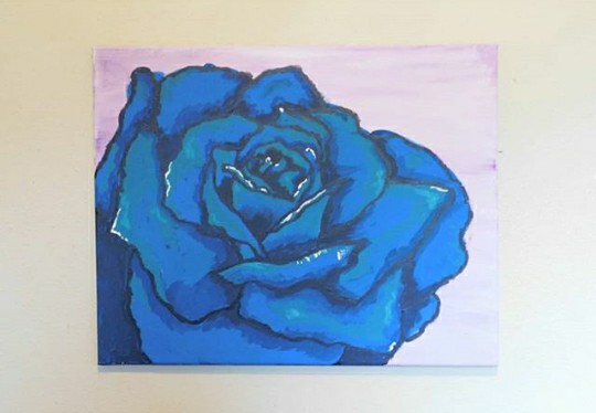 Blue Rose(16" x 20")AcrylicFrame: OptionalPrice: $50 ($60 with frame) #rose