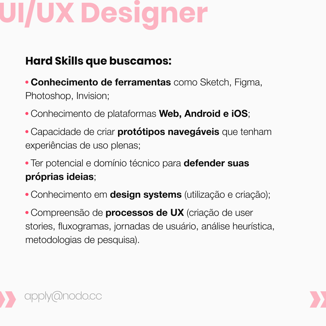 NodoDigitalBR's tweet photo. Ei, designer! Você é curioso, adora trabalhar em equipe e deseja evoluir junto a um time altamente qualificado e tecnológico? Então essa vaga é para você! 
E aí, se interessou? Confere a descrição completa nos links abaixo e entra em contato conosco! 👇 https://t.co/lvMSIN8I7l