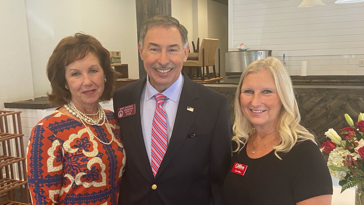 Thank you to Rep. Mike Cheokas for joining Lisa at our Women for Collins event in Americus today! Proud to have your support!