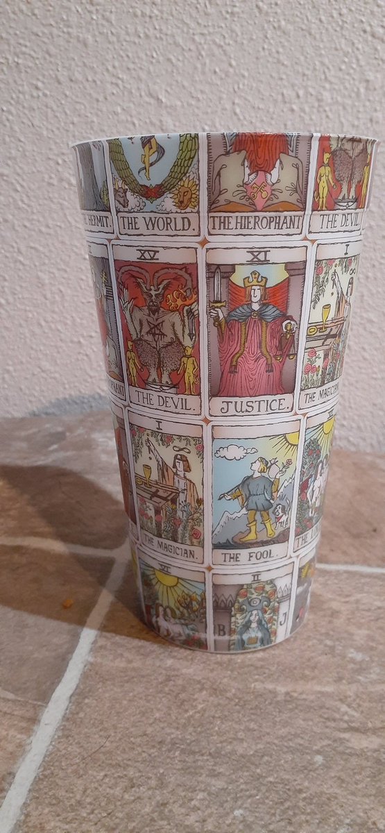 thatwitchholly's tweet photo. Look at this awesome cup I got last week! I'm so happy about it 😊💜 
#tarot #witch https://t.co/jX861axHcP
