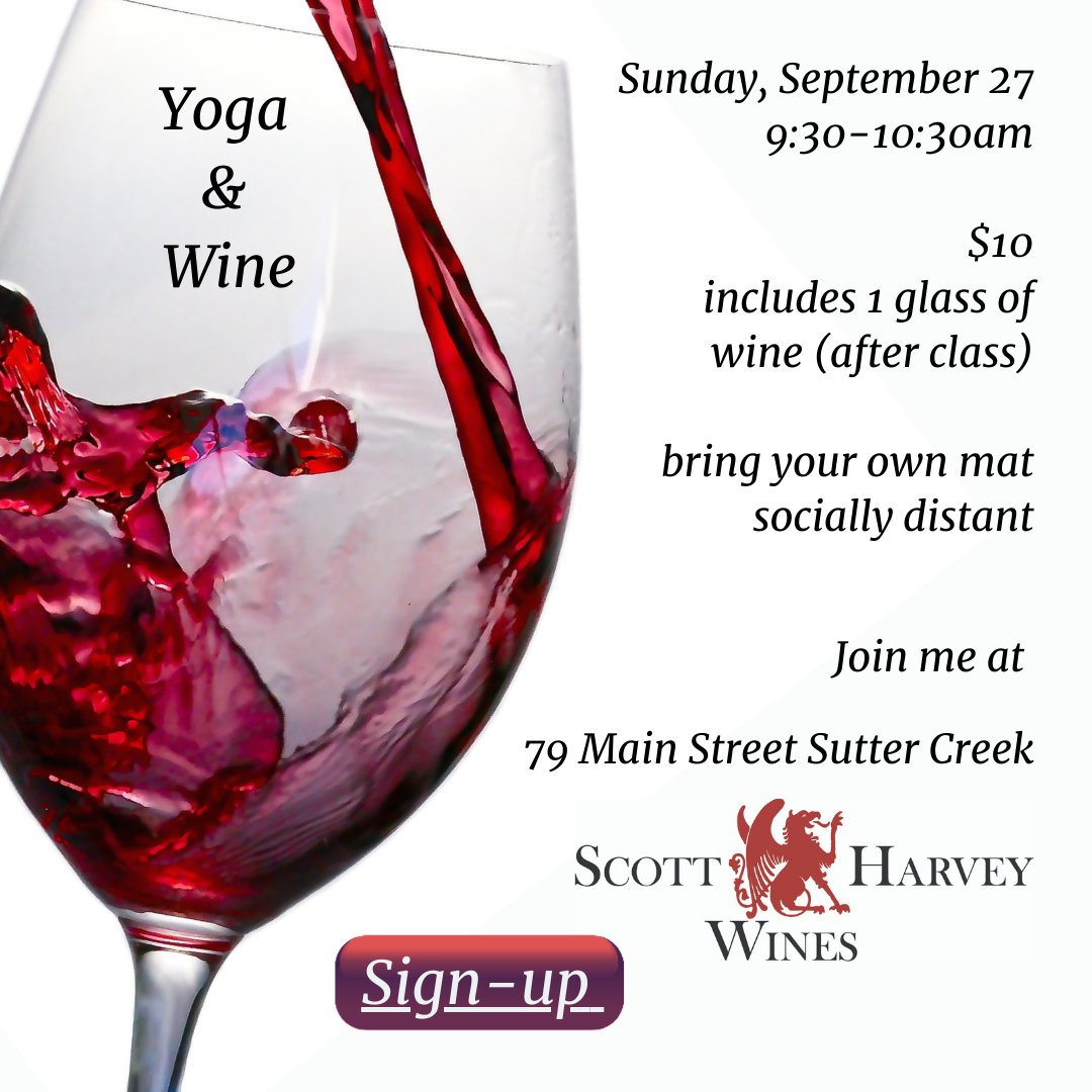 StudioLaurus's tweet image. Sunday Yoga &amp;amp; Wine, September 27, 9:30 am at Scott Harvey Winery - eepurl.com/hd91Tb