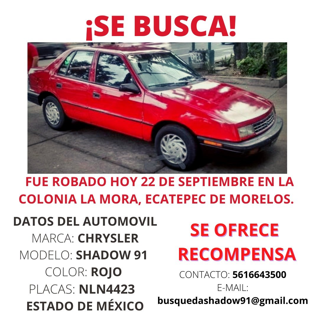 Si tienen alguna información, favor de comunicarse al número de contacto. ¡Ayúdenme a compartir! Gracias.