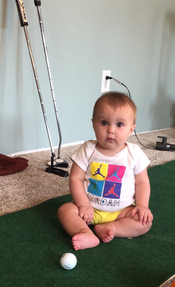 mrchuckkopel's tweet photo. This has to be how Earl got @TigerWoods started.... #TaylorMay #GrowTheGame #basementputting she’s coming @LPGA https://t.co/UtbhVToAqR