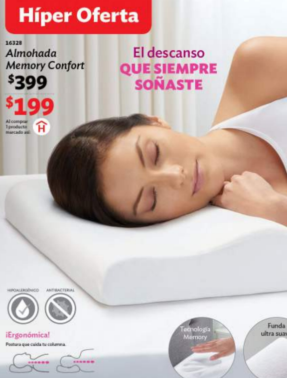 almohada memory confort precio