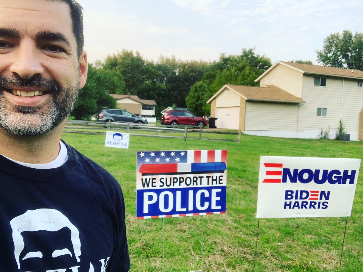 DudziakOhio's tweet photo. New yard sign just arrived!! #enoughisenough #bidenharris2020🇺🇲 #Dudziak2020 #ISupportOurPolice https://t.co/YFodbkMrZ1